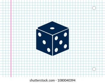 Cubes for the game vector icon.