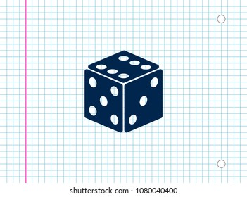 Cubes for the game vector icon.