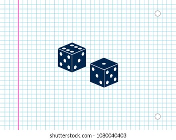 Cubes for the game vector icon.