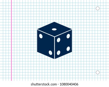 Cubes for the game vector icon.