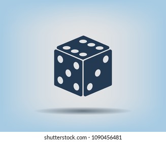 Cubes for the game vector icon.