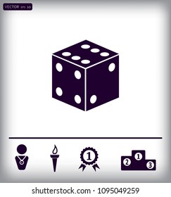 Cubes for the game vector icon.