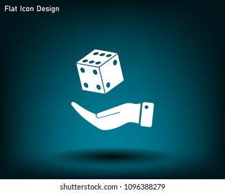 Cubes for the game vector icon.
