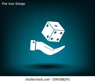 Cubes for the game vector icon.