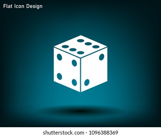 Cubes for the game vector icon.