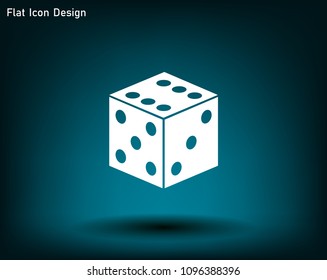 Cubes for the game vector icon.
