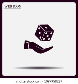 Cubes for the game vector icon.