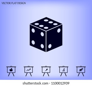 Cubes for the game vector icon.