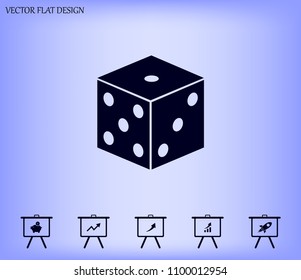 Cubes for the game vector icon.
