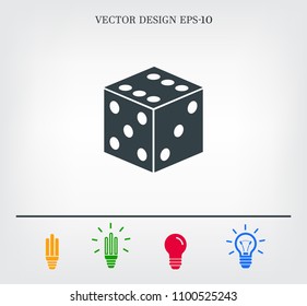 Cubes for the game vector icon.
