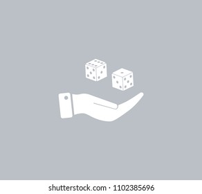 Cubes for the game vector icon.
