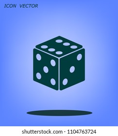 Cubes for the game vector icon.