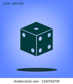 Cubes for the game vector icon.