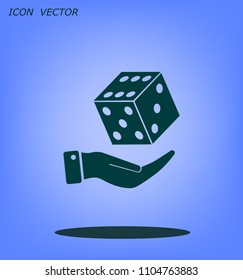 Cubes for the game vector icon.