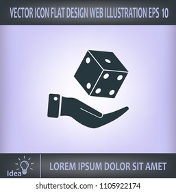 Cubes for the game vector icon.