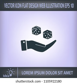 Cubes for the game vector icon.