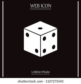 Cubes for the game vector icon.