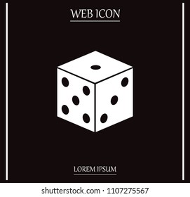 Cubes for the game vector icon.