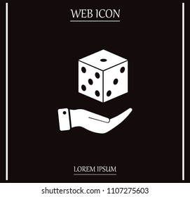 Cubes for the game vector icon.
