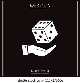 Cubes for the game vector icon.