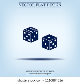 Cubes for the game vector icon.