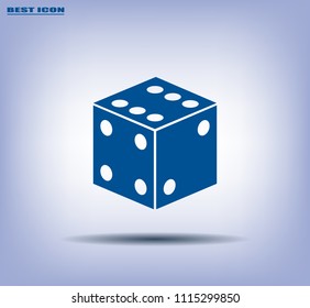 Cubes for the game vector icon.