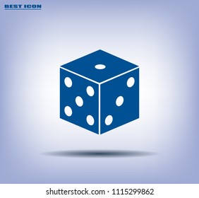 Cubes for the game vector icon.