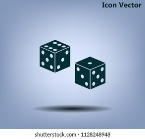 Cubes for the game vector icon.