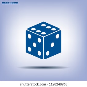 Cubes for the game vector icon.