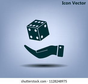 Cubes for the game vector icon.