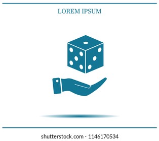Cubes for the game vector icon.
