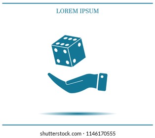 Cubes for the game vector icon.