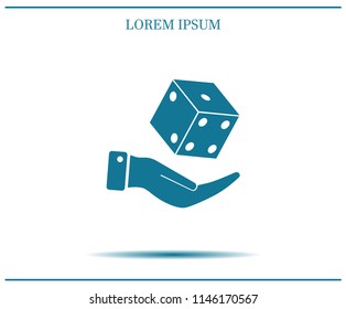 Cubes for the game vector icon.