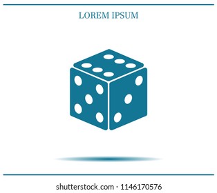 Cubes for the game vector icon.