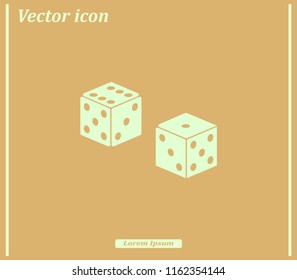 Cubes for the game vector icon.