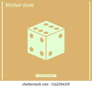 Cubes for the game vector icon.