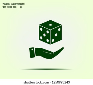 Cubes for the game vector icon.