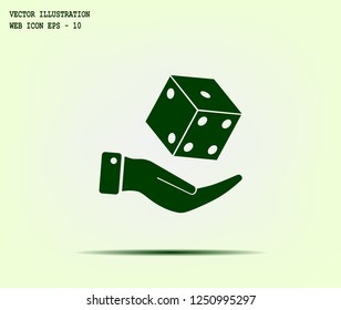 Cubes for the game vector icon.