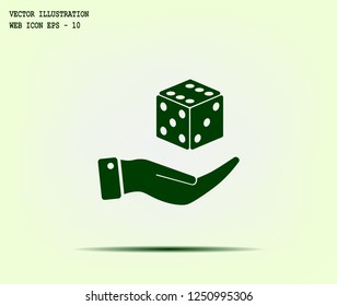 Cubes for the game vector icon.
