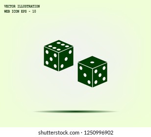 Cubes for the game vector icon.