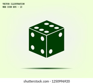 Cubes for the game vector icon.