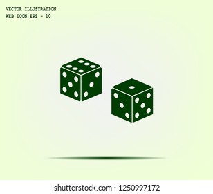 Cubes for the game vector icon.