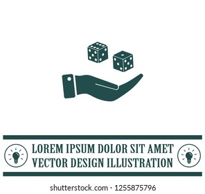 Cubes for the game vector icon.