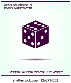 Cubes for the game vector icon.