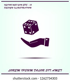 Cubes for the game vector icon.