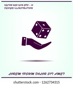 Cubes for the game vector icon.