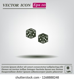 Cubes for the game vector icon.