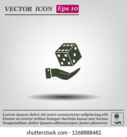 Cubes for the game vector icon.