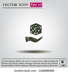 Cubes for the game vector icon.