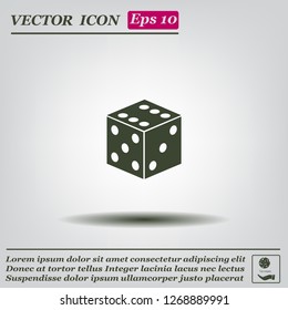 Cubes for the game vector icon.